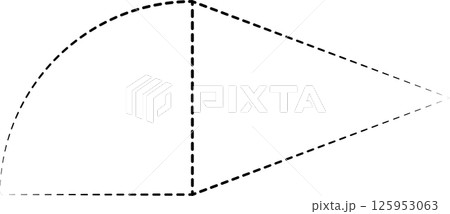 Triangle shapes dash line. Graphic elements Triangle shapes dash line. Graphic elements 125953063