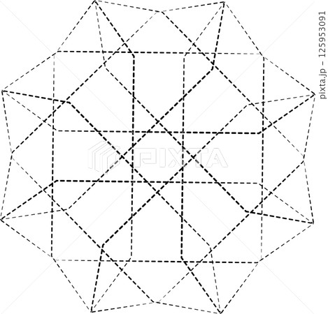 Triangle shapes dash line. Graphic elements 125953091