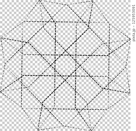 Triangle shapes dash line. Graphic elements 125953091