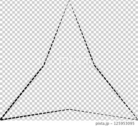 Triangle shapes dash line. Graphic elements Triangle shapes dash line. Graphic elements 125953095
