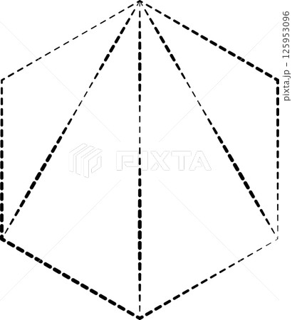 Triangle shapes dash line. Graphic elements Triangle shapes dash line. Graphic elements 125953096