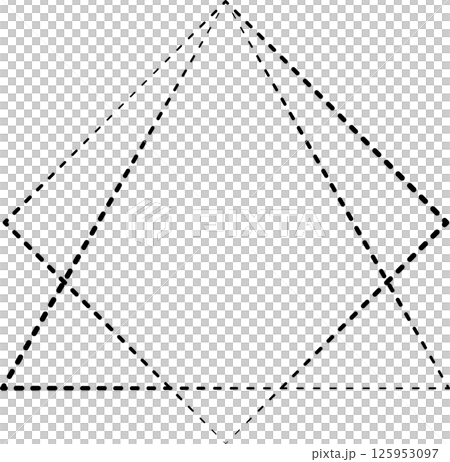 Triangle shapes dash line. Graphic elements Triangle shapes dash line. Graphic elements 125953097