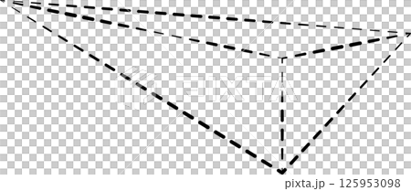 Triangle shapes dash line. Graphic elements Triangle shapes dash line. Graphic elements 125953098