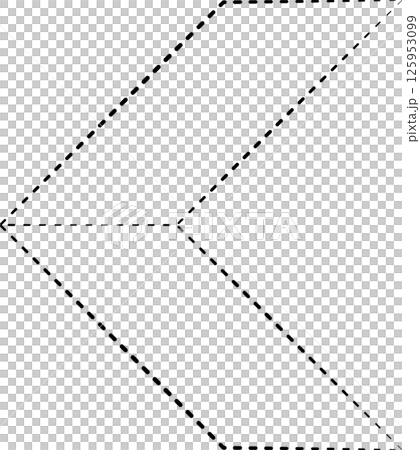 Triangle shapes dash line. Graphic elements 125953099