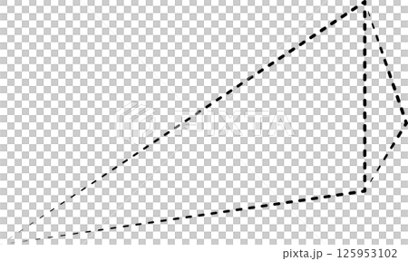 Triangle shapes dash line. Graphic elements Triangle shapes dash line. Graphic elements 125953102