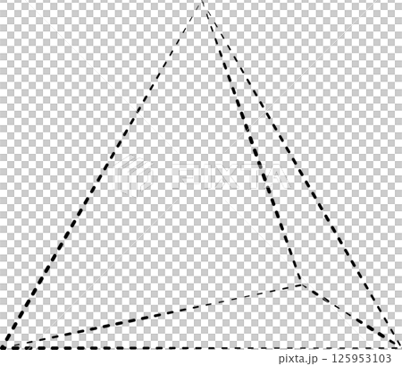 Triangle shapes dash line. Graphic elements Triangle shapes dash line. Graphic elements 125953103