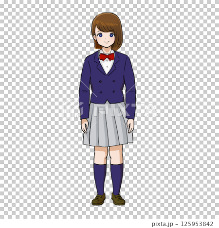 女學生,女高中生,制服,學生,西裝外套 女學生,女高中生,制服,學生,西裝外套 125953842