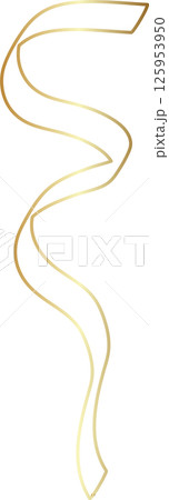Golden ribbon line shiny gradient, party, holiday, event 125953950
