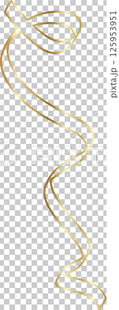 Golden ribbon line shiny gradient, party, holiday, event 125953951