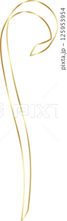 Golden ribbon line shiny gradient, party, holiday, event 125953954
