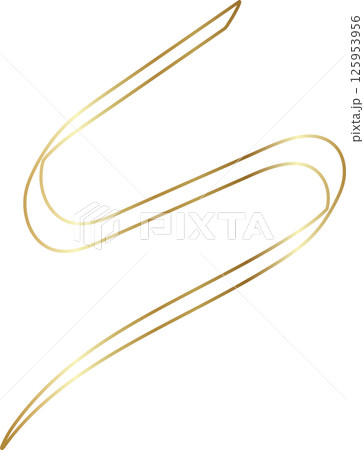 Golden ribbon line shiny gradient, party, holiday, event 125953956