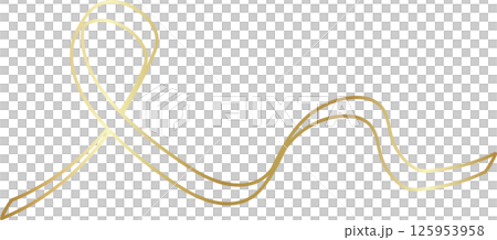 Golden ribbon line shiny gradient, party, holiday, event 125953958