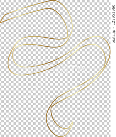 Golden ribbon line shiny gradient, party, holiday, event 125953960