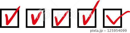 チェックボックス マーク アイコンセット チェックボックス マーク アイコンセット 125954099