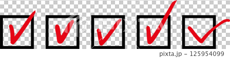 チェックボックス マーク アイコンセット チェックボックス マーク アイコンセット 125954099