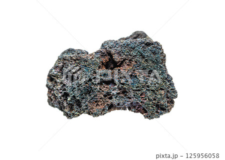 Iridescent scoria (cinder) volcanic rock Iridescent scoria (cinder) volcanic rock 125956058
