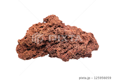 Red scoria volcanic rock 125956059