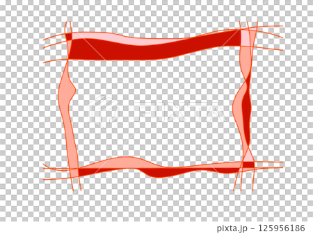 Red simple wave frame Red simple wave frame 125956186