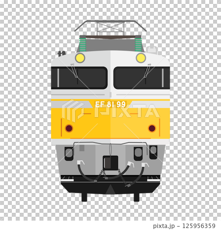 仙后座色EF81電力機車正面插圖[EF81 99] 125956359