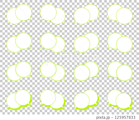 簡單重疊的對話氣泡集 簡單重疊的對話氣泡集 125957833