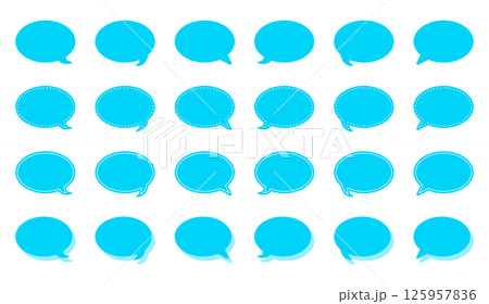 シンプルな丸形の吹き出し セット 125957836