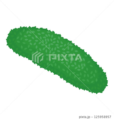 丸くて細長い植え込みのイラスト 125958957