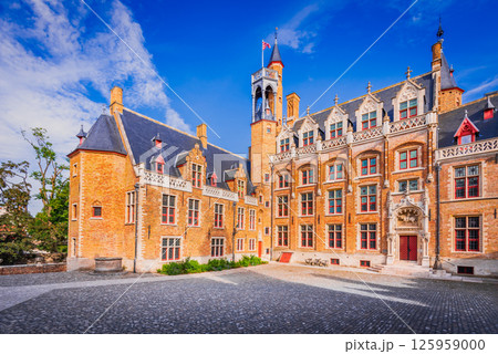 Bruges, Belgium. Gruuthuse historic medieval building, Flemish heritage. 125959000