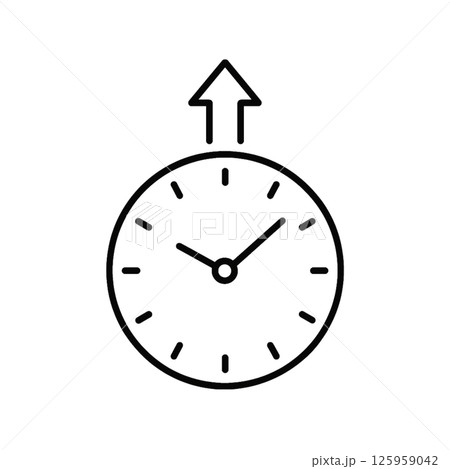 時間延長の線画アイコン、シンプル、素材、背景なし 125959042