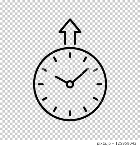 時間延長の線画アイコン、シンプル、素材、背景なし 125959042