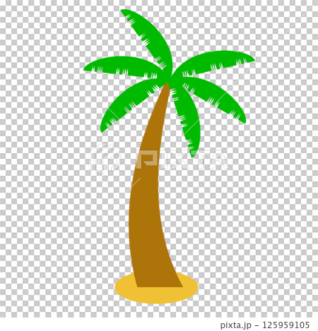 シンプルなヤシの木 125959105