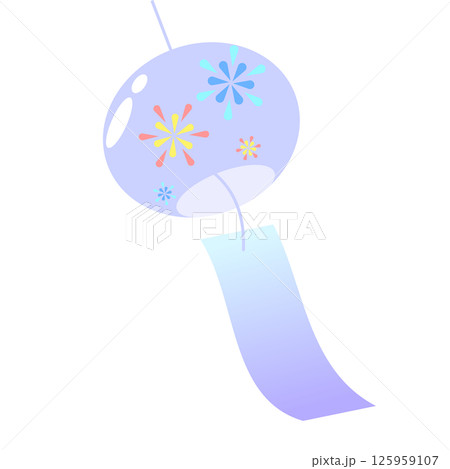風鈴のシンプルイラスト 風鈴のシンプルイラスト 125959107