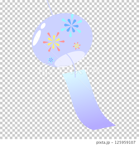 風鈴のシンプルイラスト 風鈴のシンプルイラスト 125959107