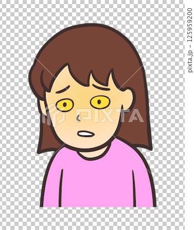 黄疸で苦しむ黄色い顔の女性 125959200