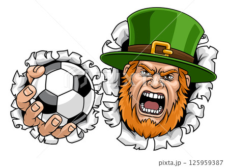 Leprechaun Celtic Irish Soccer Football Mascot Leprechaun Celtic Irish Soccer Football Mascot 125959387