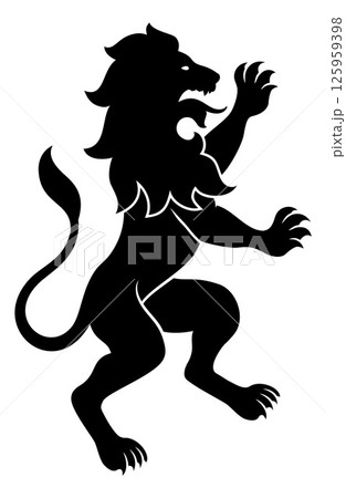 Rampant Lion Heraldry Heraldic Coat of Arms Crest 125959398