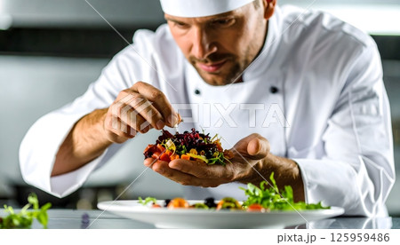 Futuristic Chef Zero Gravity Kitchen 125959486