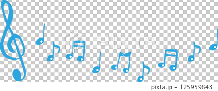 Musical notes melody icon set 125959843