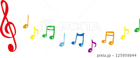 音符　メロディ　アイコンセット 125959844