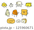 チーズのキャラクターイラストセット 125960671