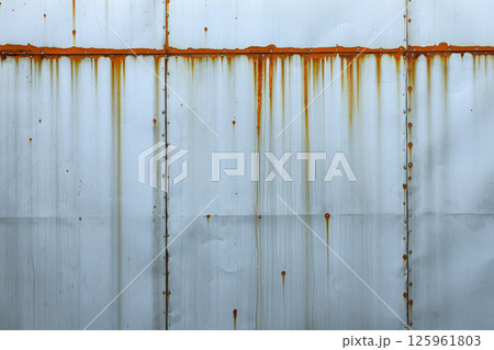Rust of metals on Iron plate. Corrosion of metal. Rust and corrosion in the weld. Corrosive Rust on old iron, grunge rust texture. 125961803
