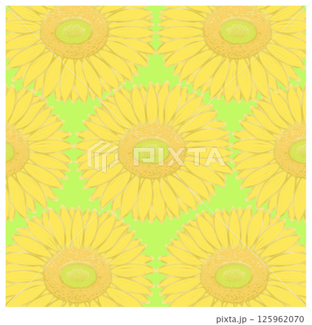 向日葵のパターンイラスト 向日葵のパターンイラスト 125962070