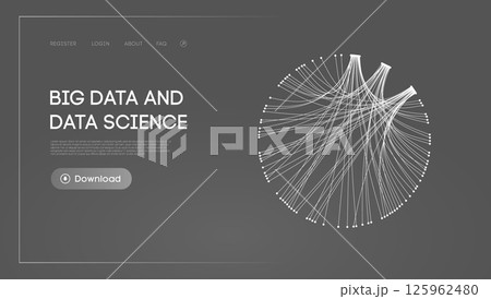 Big data and data science. Futuristic technology data visualisation. 125962480