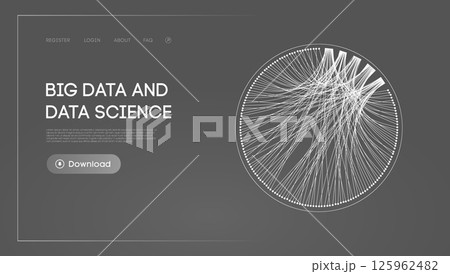 Big data and data science. Futuristic technology data visualisation. Big data and data science. Futuristic technology data visualisation. 125962482