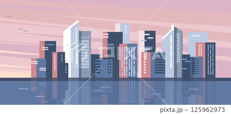 city background with skyscrapers 125962973