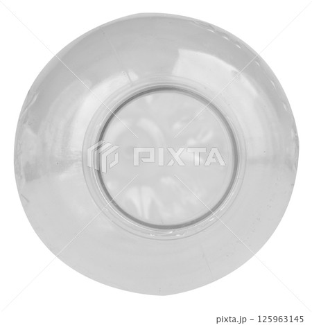 Plastic bottles top view isolated on white background 125963145