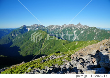 大天井岳から見る穂高・槍ヶ岳 大天井岳から見る穂高・槍ヶ岳 125963213