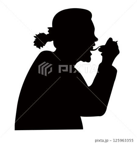 a woman head silhouette vector 125963355