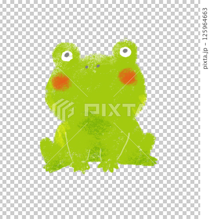カラフルなカエルのイラスト クレヨンタッチ カラフルなカエルのイラスト クレヨンタッチ 125964663