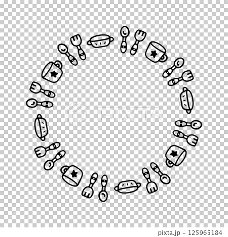 Simple hand-drawn cute baby product image frame Simple hand-drawn cute baby product image frame 125965184