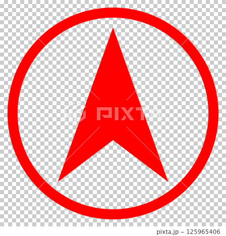 簡單的羅盤標記圖示圖像插圖素材紅色 125965406